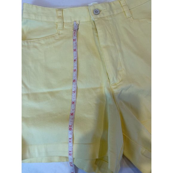 Lee Khakis Womens Shorts High Rise Chino Stretch Riders Outdoor Yellow Size 8 - Picture 4 of 8